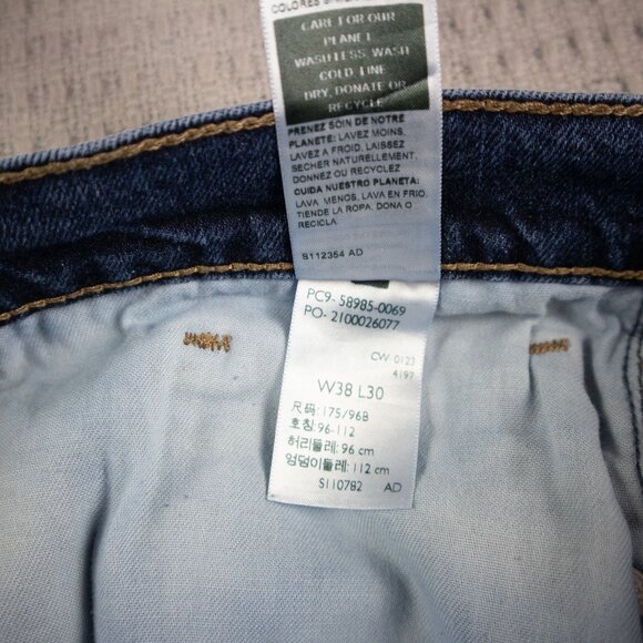 Levi's Relaxed Fit Blue Denim Jeans 38x30 - Picture 7 of 8